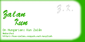 zalan kun business card