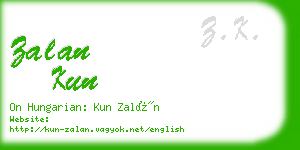 zalan kun business card